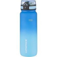 Larskas Uzspace 800ML Çift Renkli Sızdırmaz Bpa Içermez Kilitlenebilir Kapaklı Motivasyonel Tritan Su Matarası (Lacivert-Açık Mavi)