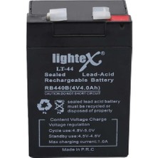 Lightex Lt-44 4V 4AH Bakımsız Işıldak Aküsü