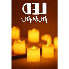 Larskas Pilli Mini LED Mum Seti, 8 Adet Dekoratif Yapay Mum ile Şık Aydınlatma