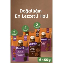 Quokka Organik Tarçınlı, Dutlu, Keçiboynuzlu Kurabiyeler 55 gr Atıştırmalık Paketi- 6 Adet (3 Çeşit)