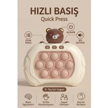Aksoy Toys Elektronik Ayıcıklı Pop It Hızlı Basma- Eğitici Çocuk Oyuncağı - 4 Modlu Zeka Geliştirici