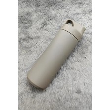 Larskas 500 ml Kapasiteli Gri Çelik Pipetli Matara, Pratik Kullanım Için