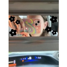 Larskas Çiçek Desenli Araba Ayna Sticker