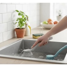 Larskas Ergonomik Lavabo ve Bulaşık Fırçası Seti, 2 Adet, 23 cm Uzunluk