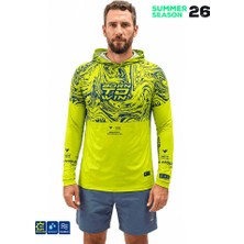 Fujin Hooded Izohips Green Uv Korumalı Balıkçı Sweatshirt