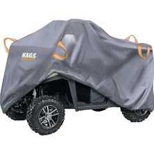 Larskas Haegs Utv Brandası, Utv Koruma Kılıfı, Örtüsü, Ağır Hizmet Tipi, Su Geçirmez, 4 Mevsim Koruma, Çift Sıra Koltuklu 4-6 Kişilik Plus Için (XL-420-175-190CM) Gri