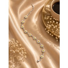 Jammy Jewerly Papatya Detaylı Çelik Bileklik