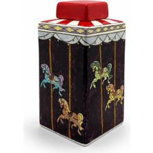 Muguetarts %100EL Yapımı Seramık Tasarım Karnaval Küp 30X15X15 cm
