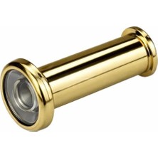 Larskas Kapı Dürbünü, Geniş Açılı, 180 Derece Görüş Açısı, Çinko Alaşımlı Gövde, Cam Lensli, 14MM Çap, Metal Gövdeli, 35-60 mm Uzunluk Için Ayarlanabilir, Kapı Gözetleyicisi (Sarı)