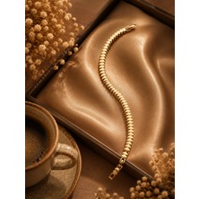 Jammy Jewerly Gold Balık Sırtı Çelik Bileklik