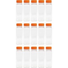 Larskas 15’li 250 ml Ni Su Şişesi Seti, Sızdırmaz Kapaklı Plastik Içecek Şişesi, Okul-Spor-Outdoor Kullanım Için, Smoothie Ayran Meyve Suyu Şişesi, Detoks Şişesi