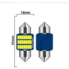 Larskas Mega Oto Market Sofit LED Canbus 31MM Iç Aydınlatma Plaka Lamba T10 21 LED 2 Adet
