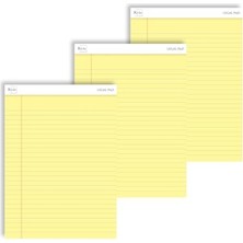Larskas A5 Boyut, 3 Adet Sarı Renkli Legal Pad, Notluk, Notepad, Defter, Herbiri 50 Yaprak, Geniş Satır Aralığı, Okul, Iş ve Ofis Için, Türk Malı