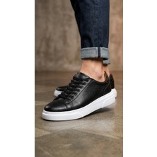 11boa BLF-010 Erkek Sneaker Günlük Casual Spor Ayakkabı Siyah Beyaz Taban