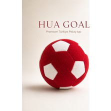Hua Goal Peluş Futbol Topu - Türkiye Milli Takım Yumuşak Top - 20 cm Dekoratif ve Oyuncak Top