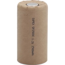 Supex SP2500C 1.2V 2500MAH Ni-Cd C Tip Şarjlı Matkap Pili