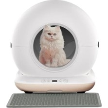 Larskas Bej Renk Otomatik Kedi Tuvaleti, Uzaktan Kontrol Özellikli