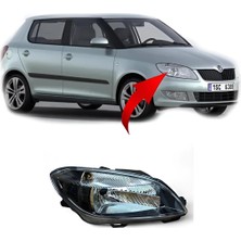 Gkl Skoda Fabia Roommstar 2011-2015 Sağ Ön Far Komple Siyah 5J1941018F
