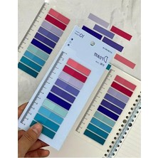 Larskas 10 Renkli Şeffaf Indeks Sticker Seti, Kitap Ayracı Için