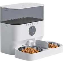 Larskas Catmax Pro Plus 5l Wi-Fi Kameralı Çift Kase Akıllı Otomatik Kedi Köpek Mama Kabı Besleme Ünitesi (Sesli Komut+Çelik Kase+App Kontrol)