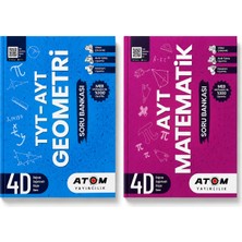 Atom Yayıncılık Tyt-Ayt Geometri Seti | Geometri Soru Bankası + Ayt Matematik Soru Bankası | Video Çözümlü 2 Kitap Set
