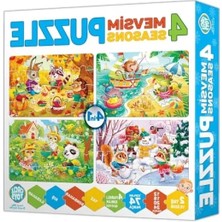 Larskas 4 Mevsim Temalı Puzzle - Zeka Geliştirici Oyun