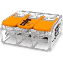 Larskas 221-413 Bağlantı Terminali, 10 Adet, 0,2-4 Mm², Şeffaf Yapı