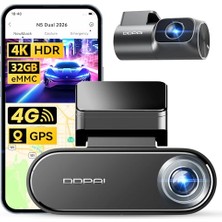 Larskas N5 Dual 2. Nesil, 4k, Wi-Fi, Gps Araç Içi Kamera