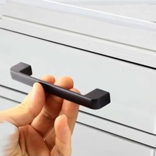 Larskas Siyah Metal Çekmece Kulpları - 10 Adet, 160 mm