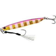 Larskas Duo Drag Metal Cast Super Slim Ssz Jig 40GR. PJA0045 Pink Gold Zebra Glow
