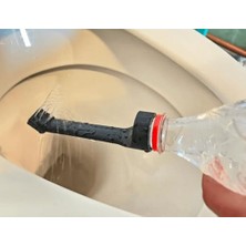 Larskas Zaku Taşınabilir Tuvalet Duşu Taharet Musluğu Portatif T 1 Litre ve Üzeri Pet Şişeler Için (Beyaz)