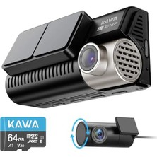 Larskas D11 2 Kameralı Ön/arka 4K+1080P Sony Starvıs Sensörlü Yapay Zeka Destekli Wi-Fi Gps'li Araç Kamerası