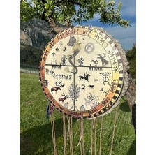 Larskas 37 cm Geleneksel Tasarım Kam Davul, Uv Baskı ile
