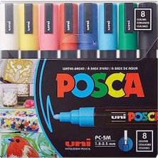 Larskas Full Set 8 Akrilik Boya Kalemi Ters Çevrilebilir Orta Uçlu Kalem Uçları,  Kalemleri Kaya Boyama, Kumaş, Cam Boya, Metal Boya ve Grafiti Için Akrilik Boya Işaretleyicileridir