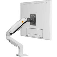 Larskas Ergonomik Monitör Standı, 17-32 Inç Uyumlu, Modern Tasarım ile Beyaz Renk
