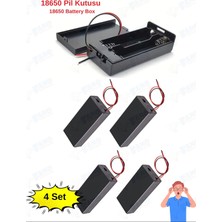 FANO(4ADET)18650-PiL-3.7V için 2X18650 Piller Tutucu Ile Kutu On/off Anahtar