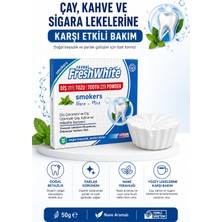 Fresh White Freshwhite Smokers Diş Temizleme ve Parlatıcı Bakım Tozu 50G Nane Aromalı Çay Kahve Sigara Lekelerine Karşı
