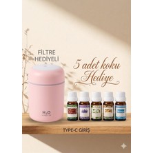 Segy Home Ultrasonik Oda ve Araç Hava Nemlendirici Buhar Makinesi ve Aroma Difüzörü Koku - 5 Adet Koku Hediyeli