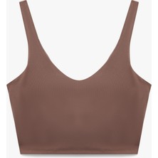 Koton Kolsuz V Yaka Kaplı Slim Fit Sporcu Sütyeni
