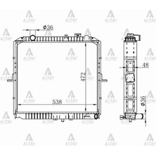 Maher Radyatör Su Bongo 04= K2500 32MM M-T Brazing 25310-4E400