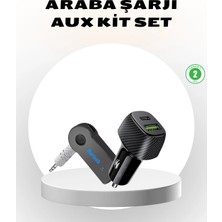  bluetooth aux çevirici ve pd destekli araç şarj cihazı 2’li set