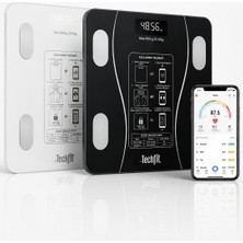Aşkana Bluetooth Akıllı Baskül Vücut Analiz Tartısı 180 kg Dijital Yağ Kas Su Bmı Ölçer Akıllı Telefon Uyumlu Cam Tartı