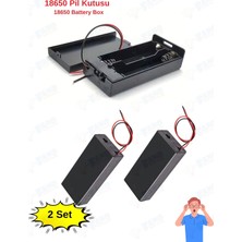 FANO(2ADET)18650-PIL-3.7V Için 2X18650 Piller Tutucu Ile Kutu On/off Anahtar