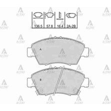 Maher BZT HONDA CIVIC 1996-2000 1.6; ÖN FREN BALATASI 45022-S04-V10