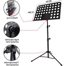 Larskas Taşınabilir Nota Kağıdı Müzik Standı, Çantalı, Ayarlanabilir Tasarım, 1 Paket