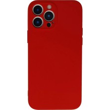 Sepetopia Apple iPhone 13 Pro Max Kılıf Nano Içi Kadife Silikon - Kırmızı