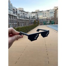North Edge 3D Minecraft Pixel 3D Baskı Deal With It Gözlük Siyah Oyuncak