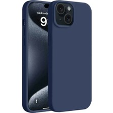 Sepetopia Apple iPhone 15 Kılıf First Silikon - Lacivert