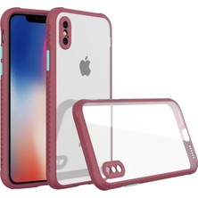 Sepetopia Apple iPhone Xs Max Kılıf Miami Şeffaf Silikon - Fuşya