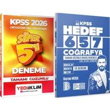 Yediiklim Yayınları Hedef 657 Coğrafya 18 Deneme - 2026 Kpss Ortaöğretim-Önlisans Çözümlü Süper 5 Deneme